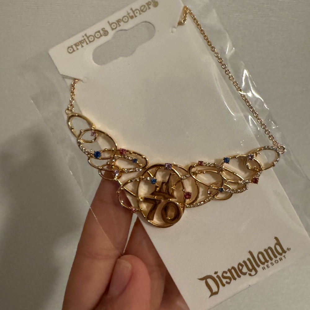 Disney Arribas brothers disneyland 70th anniversary necklace NWT